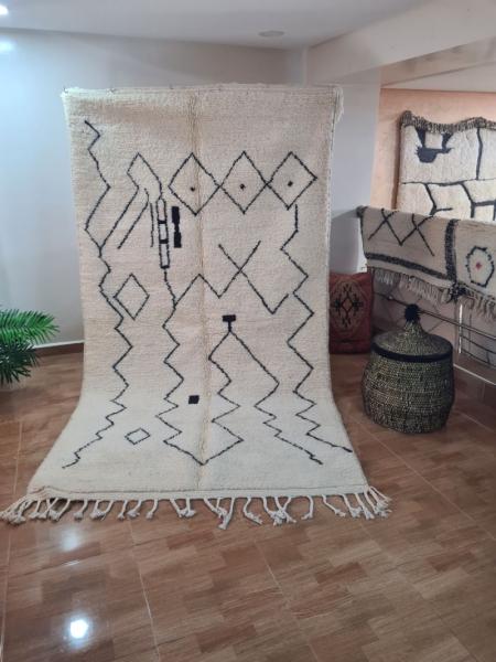 White Mariz Marokkaans handgemaakt tapijt